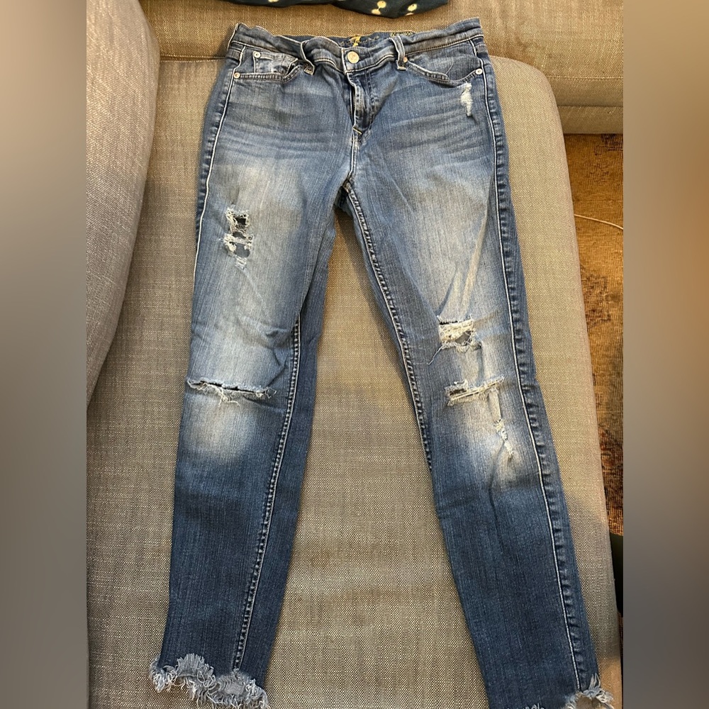 Distressed Blue Jeans for Women